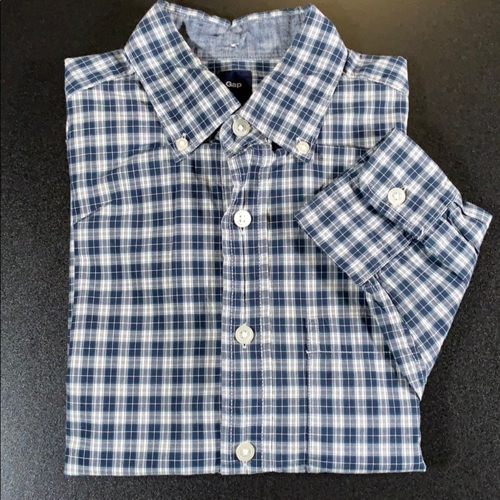 🏴‍☠️GAP Poplin Button Up Long Sleeve Shirt